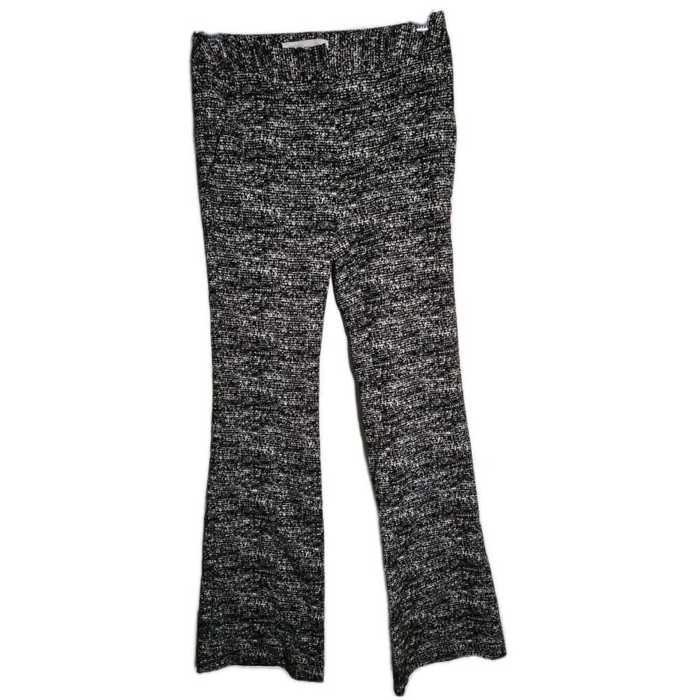 BCBGeneration Women's Size 0 Black White Geometric Print Flare Leg Dress Pants‎